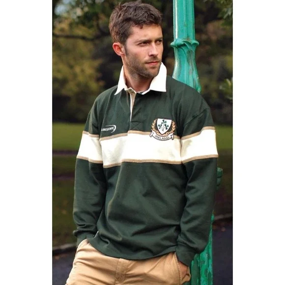 Ireland Three Shamrock Rugby Shirt Unisex Polo Shirt by Lansdowne Size XL - Picture 16 of 16